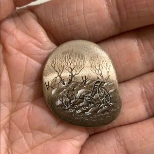 UNIQUE and RARE Mini painted stone